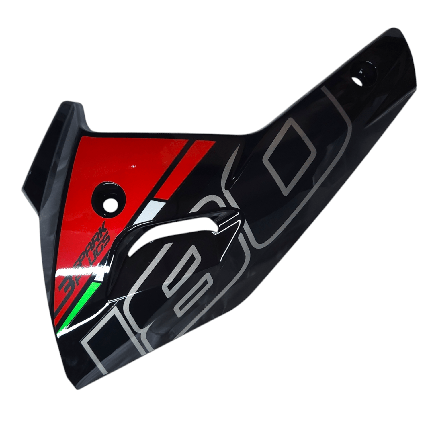 CUBIERTA INFERIOR IZQUIERDA NEGRO CON STICKER ROJO - Image 3