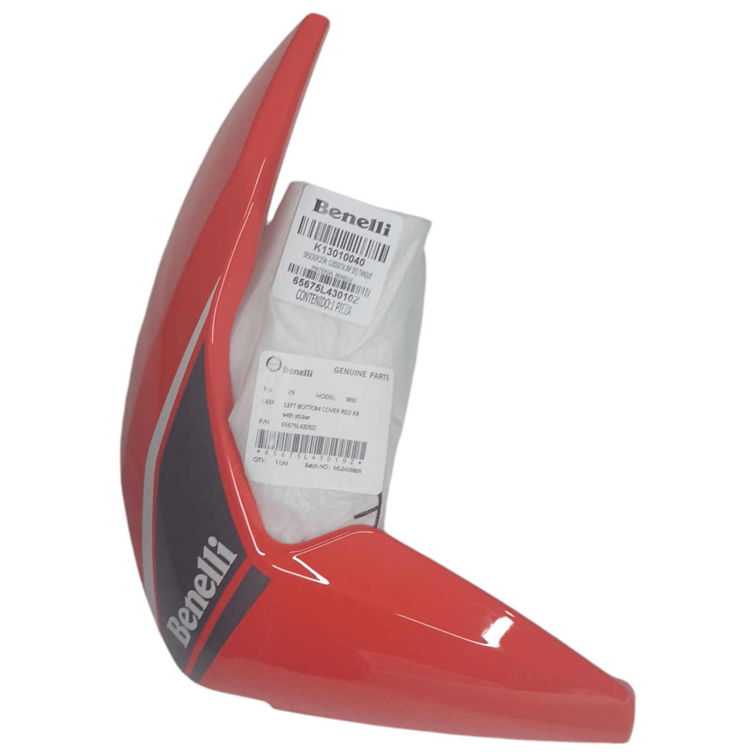CUBIERTA INFERIOR IZQUIERDA ROJO CON STICKER - Image 2