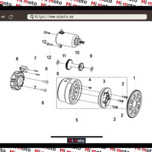 ESTATOR MARCHA TNT150I