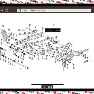 HORQUILLA TRASERA 180S