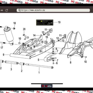 HORQUILLA TRASERA TNT150I