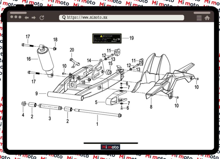 HORQUILLA TRASERA TNT150I