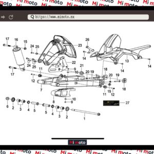 HORQUILLA TRASERA TNT25
