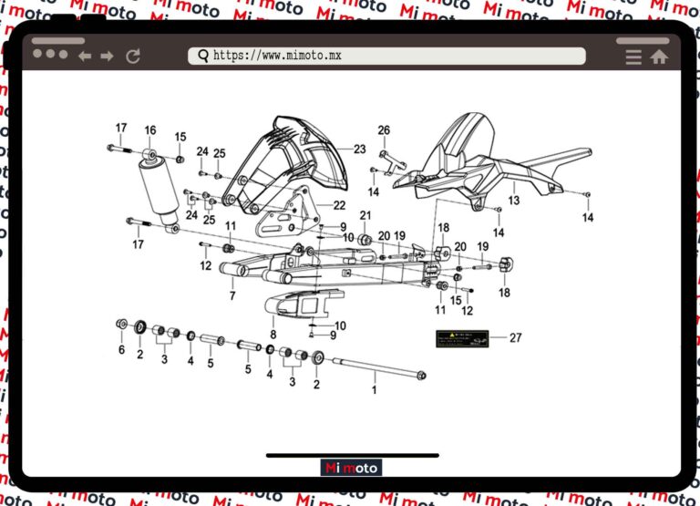 HORQUILLA TRASERA TNT25