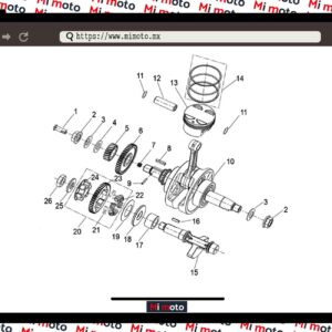 PISTON CIGUENAL TNT150I