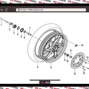 RUEDA DELANTERA TNT150I