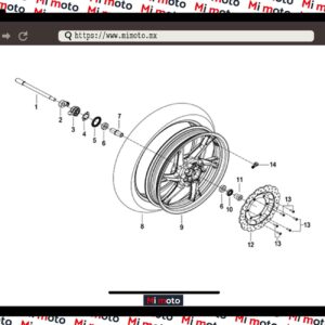 RUEDA DELANTERA TNT25
