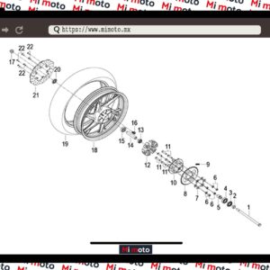 RUEDA TRASERA TNT150I