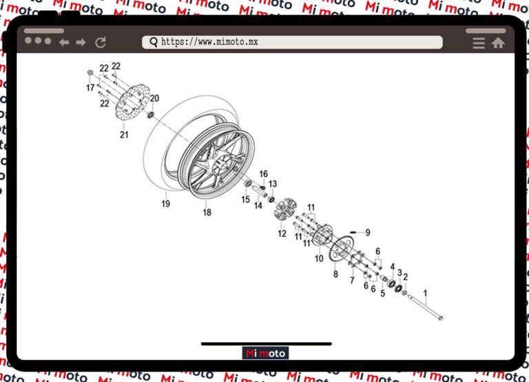 RUEDA TRASERA TNT150I