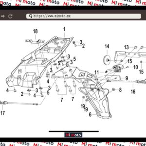 SALPICADERA TRASERA TNT150I