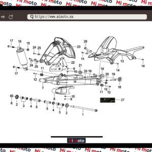 SALPICADERA TRASERA TNT25