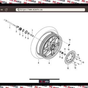 RUEDA DELANTERA 180S